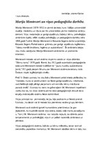 Konspekts 'Marija Montesori un viņas pedagoģiskā darbība', 1.