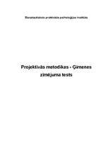 Referāts 'Projektīvās metodikas - ģimenes zīmējuma tests', 1.