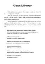 Referāts 'K.Tomasa - R.Kilmena tests', 1.