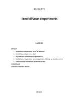 Referāts 'Izmeklēšanas eksperiments', 1.
