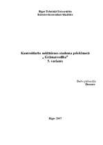 Konspekts 'Bilance', 1.