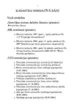 Konspekts 'Kadastra normatīvā bāze', 1.