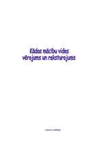 Referāts 'Mācību vides raksturojums', 1.