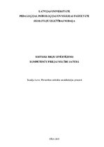 Konspekts 'Kritisks ideju izvērtējums kompetenču pieejai mācību saturā', 1.