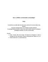 Eseja 'Politikas un ekonomikas antropoloģija', 1.