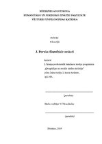 Referāts 'J.Poruka filosofiskie uzskati', 1.