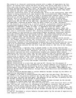 Eseja 'Classical Conditioning', 1.