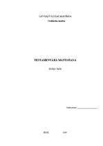 Referāts 'Testamentārā mantošana', 1.