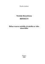 Referāts 'Dabas resursu nodoklis, tā saistība ar vides aizsardzību', 1.