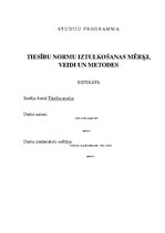 Referāts 'Tiesību normu iztulkošanas mērķi, veidi un metodes', 1.
