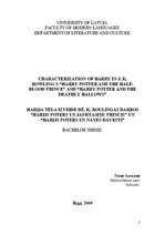 Diplomdarbs 'Characterization of Harry in J.K.Rowling`s "Harry Potter and the Half-Blood Prin', 2.