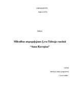 Referāts 'Mīlestības atspoguļojums Ļeva Tolstoja romānā "Anna Kareņina"', 1.