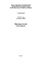 Biznesa plāns 'Projekts - mājaslapas izveide sabiedrības informēšanai par agresīvu braukšanu un', 1.