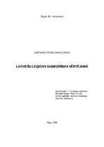 Referāts 'Latviešu leģions sabiedrības vērtējumā', 1.