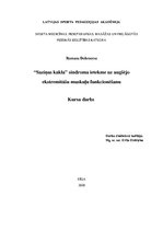 Referāts '"Saziņas kakla" sindroma ietekme uz augšējo ekstremitāšu muskuļu funkcionēšanu', 1.