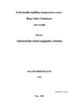 Konspekts 'Auto elektroapgādes sistēma', 1.