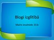 Prezentācija 'Blogi izglītībā', 1.