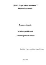Prakses atskaite 'Prakses atskaite grāmatvedībā', 1.