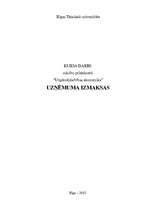 Referāts 'Uzņēmuma izmaksas', 1.