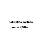 Konspekts 'Politiskās partijas un to būtība', 1.