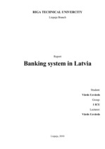 Konspekts 'Banking System in Latvia', 1.