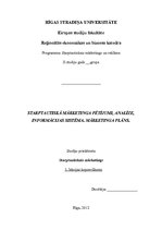 Konspekts 'Starptautiskā mārketinga pētījumi, analīze, informācijas sistēma', 1.