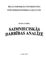Referāts 'Saimnieciskās darbības analīze', 37.