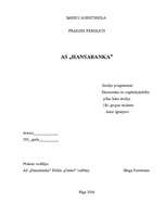 Prakses atskaite 'Prakse a/s "Hansabanka" ', 1.
