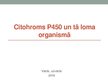 Prezentācija 'Citohroms P450 un tā loma organismā. CYP450 jeb P450', 1.