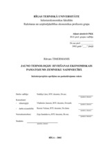 Diplomdarbs 'Jauno tehnoloģiju ieviešanas ekonomiskais pamatojums zemnieku saimniecībā', 4.