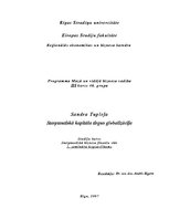 Konspekts 'Globalisation and Financial Markets', 1.