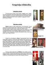 Konspekts 'Sengrieķu tēlniecība', 1.