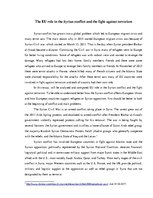 Eseja 'The EU Role in the Syrian Conflict and the Fight Against Terrorism', 1.