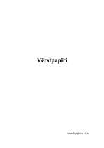 Referāts 'Vērtspapīri', 1.