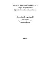 Konspekts 'Komunikācija organizācijā', 1.