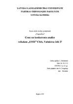 Referāts 'Cenu un konkurentu analīze veikalam "ESSE" Cēsīs ', 1.