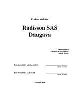 Prakses atskaite 'Prakses atskaite viesnīcā "Radisson SAS Daugava"', 1.