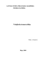 Referāts 'Volejbola trenera ētika', 1.