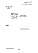 Biznesa plāns 'Beer Brand Royal Expanding It's Market in Canada', 1.