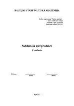 Referāts 'Salīdzinošā jurisprudence', 1.