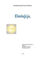 Referāts 'Ekoloģija', 1.