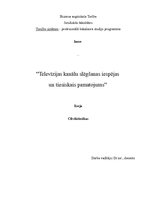 Eseja 'Televīzijas kanālu slēgšanas iespējas un tiesiskais pamatojums', 1.