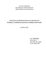 Diplomdarbs 'Investīciju novērtējums inovāciju projektā un ietekme uz uzņēmuma finansiālās da', 1.