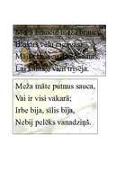 Referāts 'Mežs latviešu folklorā', 9.