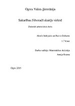 Referāts 'Fibonači skaitļu virkne', 1.