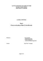 Referāts 'Characterization of Beef Cattle Breeds ', 1.