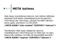 Konspekts 'META iezīmes', 5.