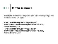 Konspekts 'META iezīmes', 11.