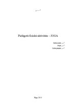 Konspekts 'Pielāgotā fiziskā aktivitāte - joga', 1.