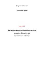 Referāts 'Pašvaldību saistošo noteikumu loma un vieta normatīvo aktu hierarhijā', 1.